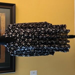 Forever 21 black floral babydoll dress NWT